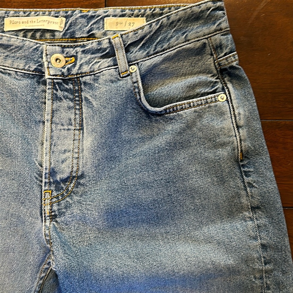 Anthropologie Blue Cropped Jeans